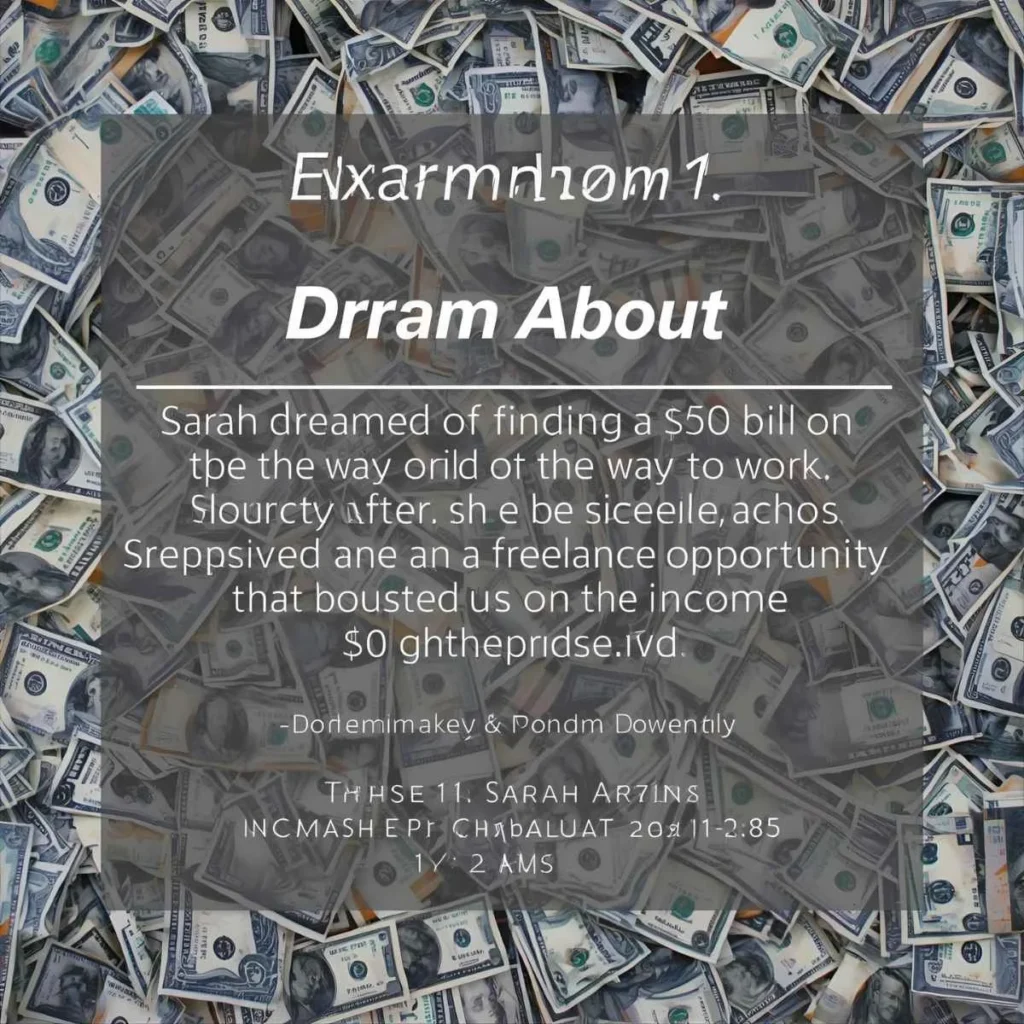 dream about finding money