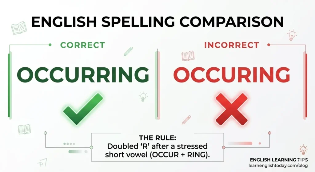 occurring or occuring