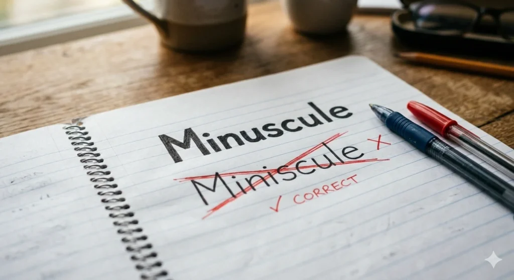 minuscule or miniscule