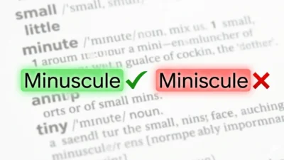 minuscule or miniscule